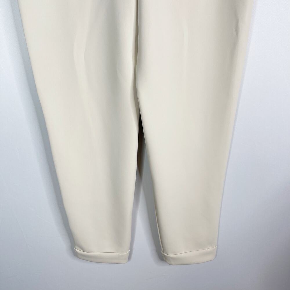 Express Womens Medium M Cream SuperSoft Double Knit Jogger Sandshell Ankle Pant - Picture 8 of 12